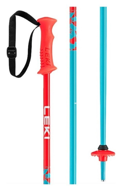 Палиці для гірських лиж для підлітків Leki RIDER 70см Petrol/fluorescent red/pearl nightblue (64944141-WRH)