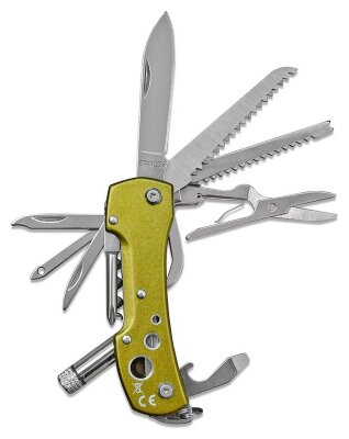 Munkees 2581 брелок-мультінструмент Pocket Knife Led green