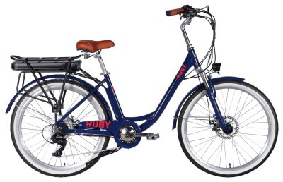 Велосипед з електроприводом 26" AL Dorozhnik eRUBY DD FR рама-17" 36B 13А*г 500Вт темно-синій 2026