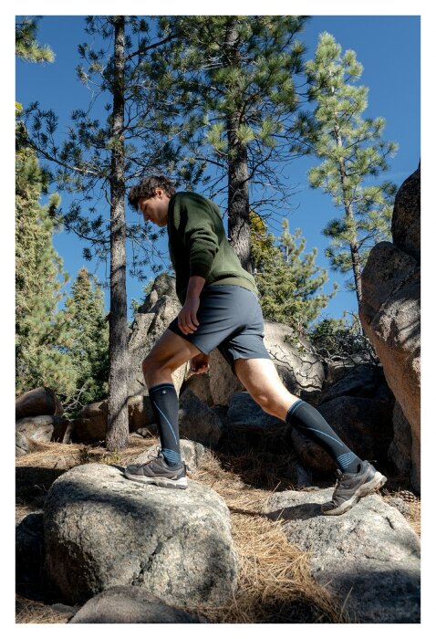 Водонепроникні шкарпетки Dexshell Longlite Socks 2.0, блакитні полоски, розмір S (36-38)