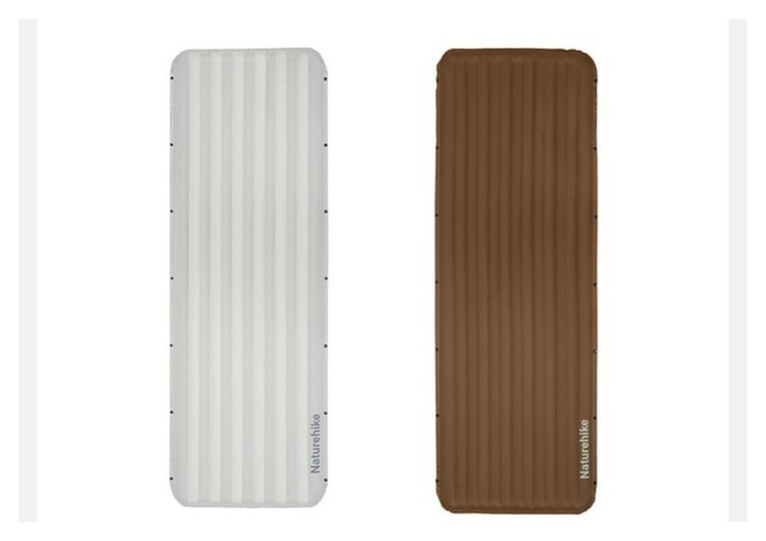 Матрац туристичний надувний одномісний Naturehike CNK2450WS034, 198х68х9.5 см, коричневий, для кемпінгу із мішком для надування