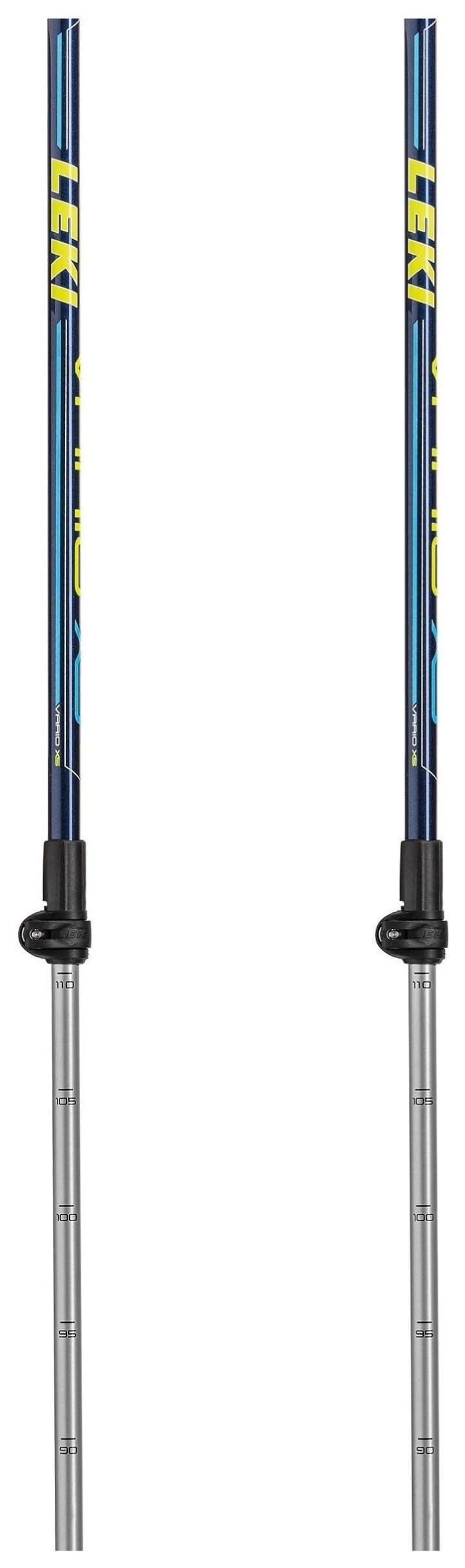 Палиці для гірських лиж для підлітків Leki VARIO XS 80-110см Blue metallic/neon yellow/cyan (64920521-WRH)