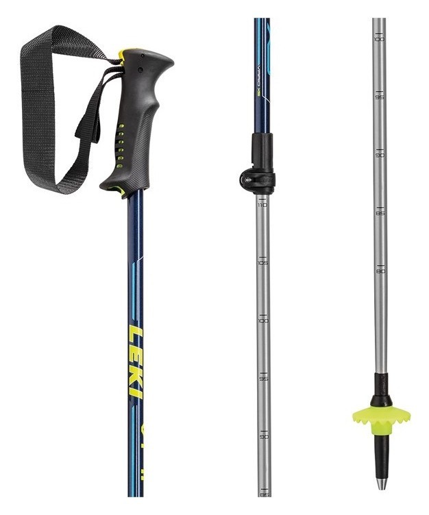 Палиці для гірських лиж для підлітків Leki VARIO XS 80-110см Blue metallic/neon yellow/cyan (64920521-WRH)