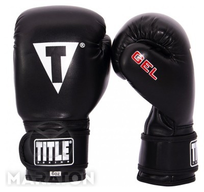 Перчатки для боксу Maraton Title Gel # 6 OZ, Чорний