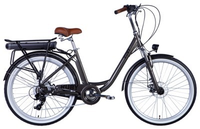 Велосипед з електроприводом 26" AL Dorozhnik eRUBY DD FR рама-17" 36B 13А*г 500Вт мокрий асфальт 2026
