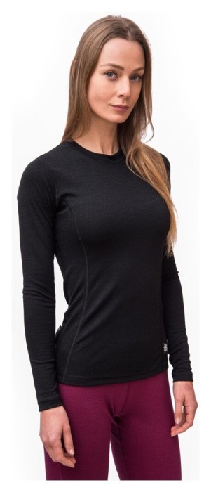 Термофутболка жіноча Sensor Merino DF LS black 15100029, SW11M-black-L