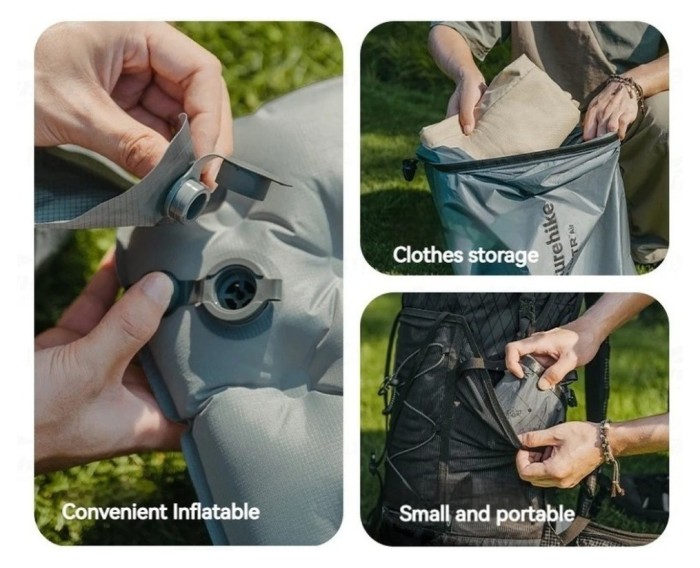 Гермомішок-насос універсальний для надування матраців та подушок Naturehike, сірий