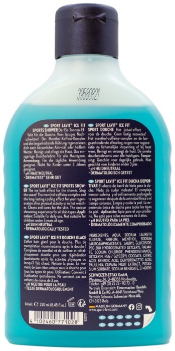 Гель для душу з охолоджуючим ефектом Sport Lavit Ice Fit 250 ml  (77102)