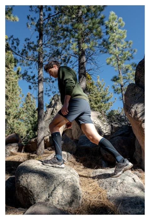 Водонепроникні шкарпетки Dexshell Longlite Socks 2.0, блакитні полоски, розмір XL (47-49)