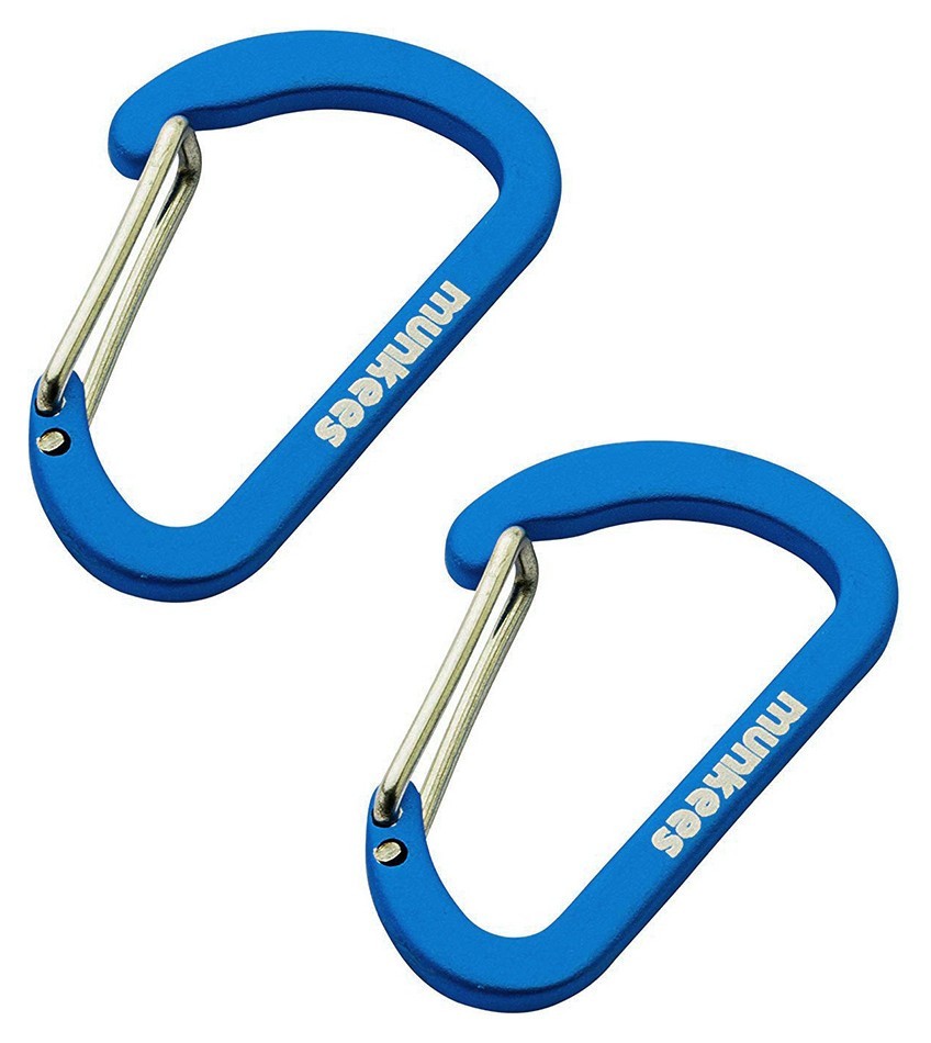 Munkees 3251 карабін Flat Wiregate 4 мм x 40 мм (пара) dark blue