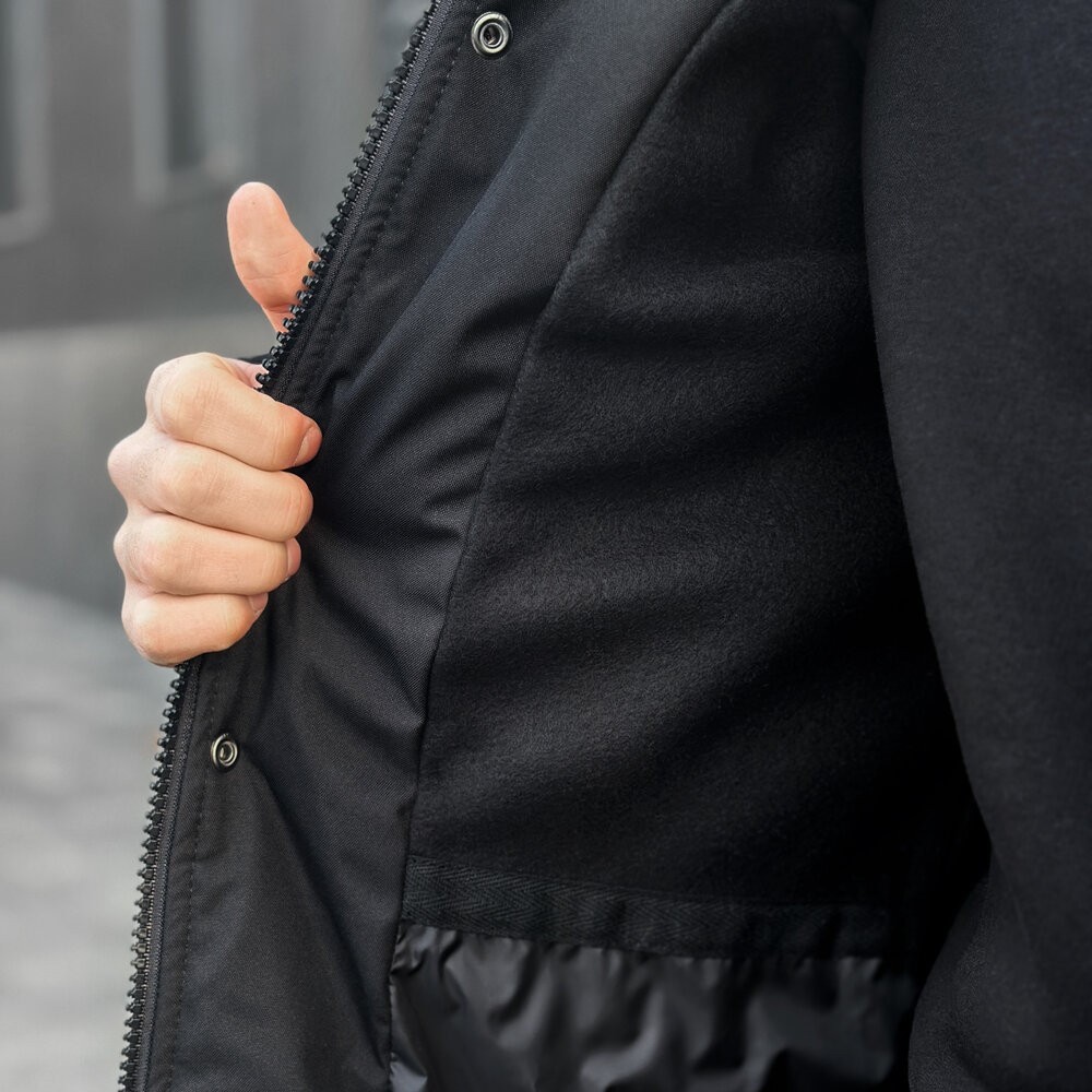 Парка чоловіча зимова з капюшоном Pobedov Seniora Udacha Gray