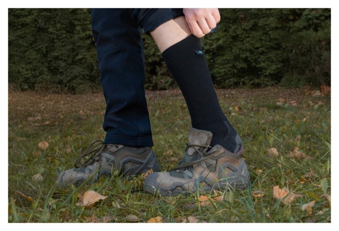 Шкарпетки Dexshell Terrain Walking 2.0 Socks, чорно-сірі, розмір S (36-38)