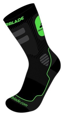 Носки для роликів чоловічі Rollerblade HIGH PERFORMANCE SOCKS S Nero/verde (06A56000 T83)