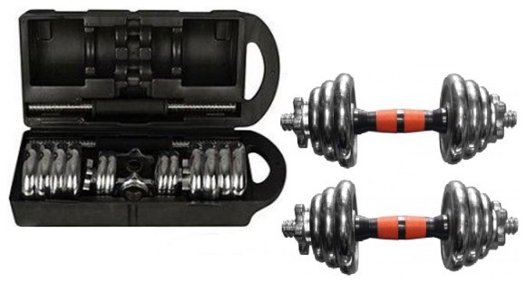 Гантелі хромовані (розбірні) 2*15=30кг Bavar Sport ()