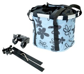 Велосумка корзина 30x25x25cmсм сірий з квітами BRAVVOS .