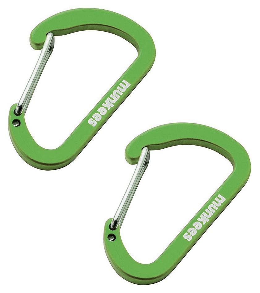 Munkees 3251 карабін Flat Wiregate 4 мм x 40 мм (пара) grass green