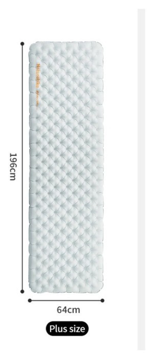 Матрац надувний одномісний UL Naturehike CNK2450WS012, 196*64, сірий