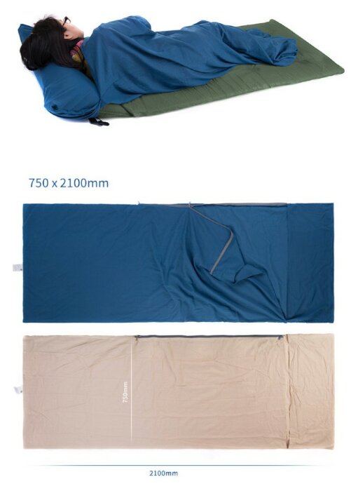 Підкладка для спального мішка Naturehike NH15S012-D, бавовна, синій