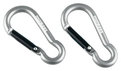 Munkees 3235 карабіни Pear 5 mm x 50 mm 2-Pack grey