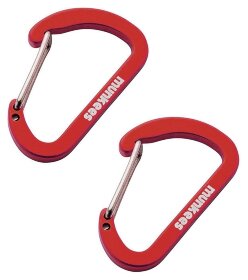 Munkees 3251 карабін Flat Wiregate 4 мм x 40 мм (пара) red