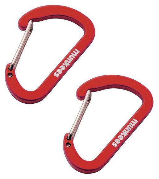 Munkees 3251 карабін Flat Wiregate 4 мм x 40 мм (пара) red