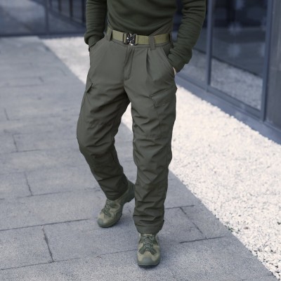 Зимові чоловічі хакі штани Pobedov Fight. Утеплені чоловічі штани зимові хакі