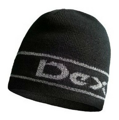 Шапка водонепроникна Dexshell Beanie Reflective Logo чорна з лого L/XL 58-60 см