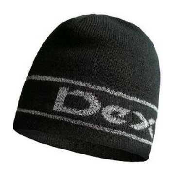 Шапка водонепроникна Dexshell Beanie Reflective Logo чорна з лого L/XL 58-60 см