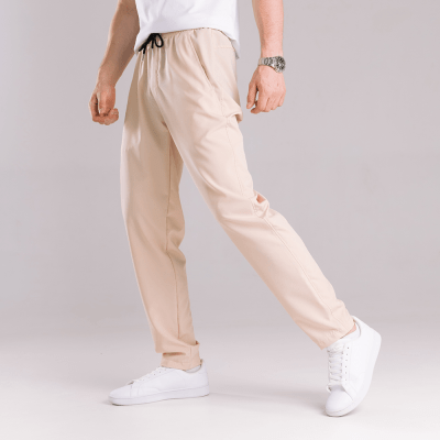 Чоловічі легкі весняні штани вільного крою бежеві Pobedov Aero