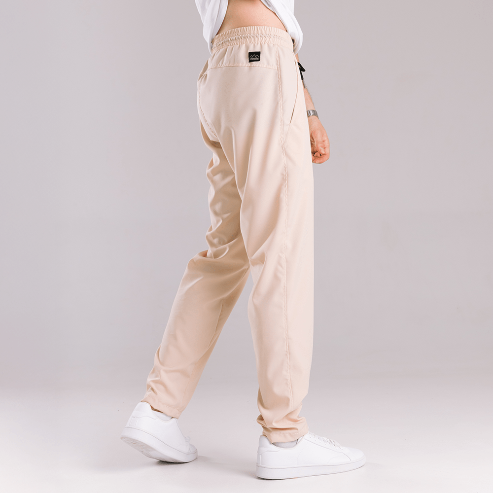 Чоловічі легкі весняні штани вільного крою бежеві Pobedov Aero