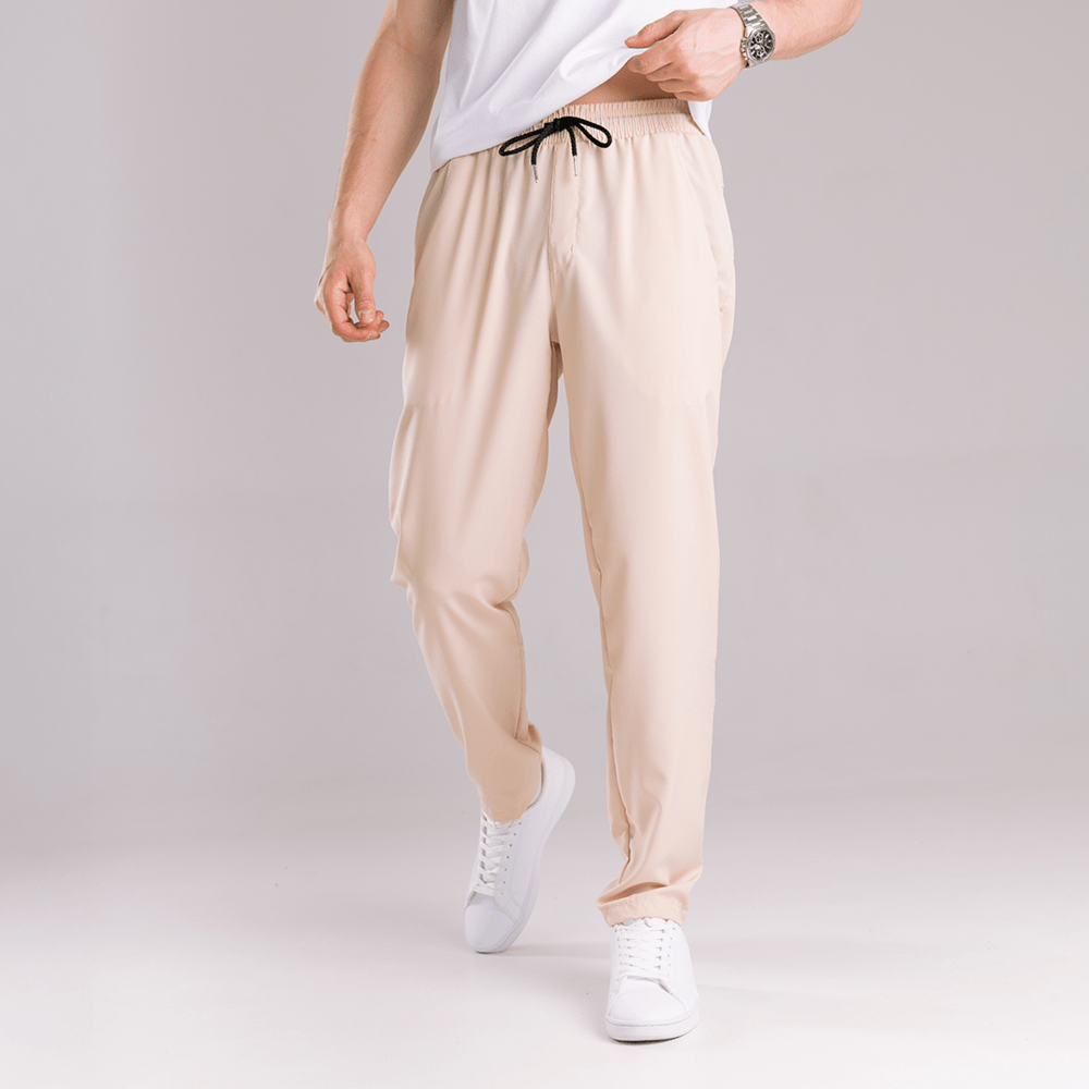 Чоловічі легкі весняні штани вільного крою бежеві Pobedov Aero