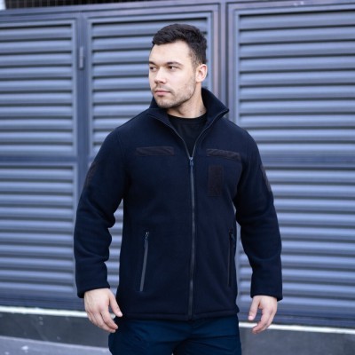 Толстовка флісова Pobedov Voin з липучками Темно-синій M BLto2 541Mdb