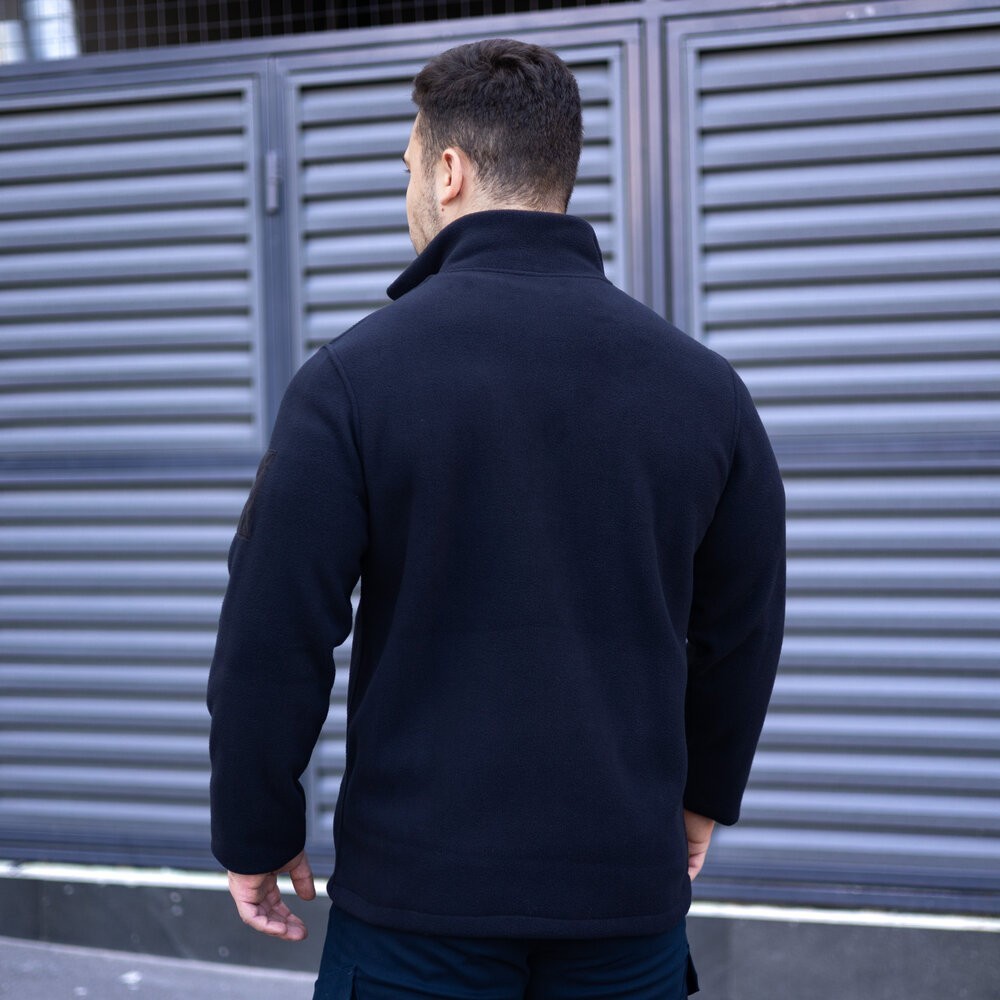 Толстовка флісова Pobedov Voin з липучками Темно-синій M BLto2 541Mdb