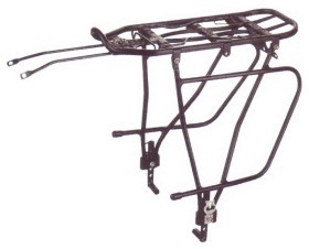 Багажник алюм. під диск. гальм. та сумку штани KAIWEI KW-680-09 (чорний)