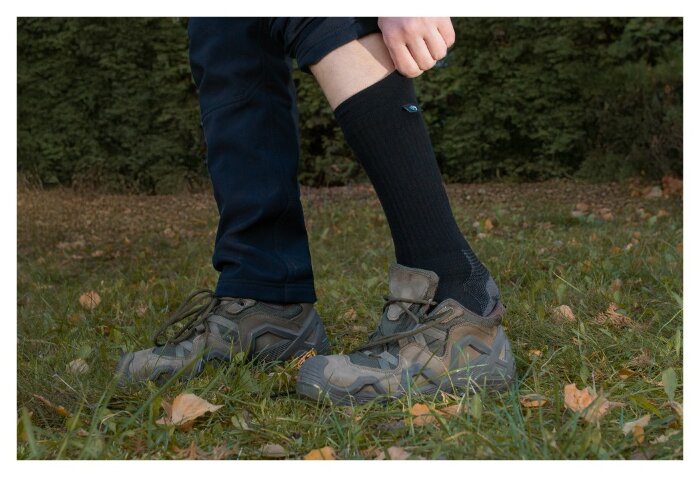 Шкарпетки Dexshell Terrain Walking 2.0 Socks, чорно-сірі, розмір XL (47-49)