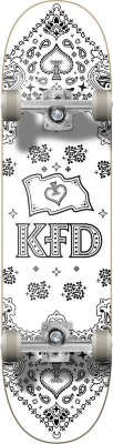 KFD Скейтборд Bandana Complete Skateboard 8" - White