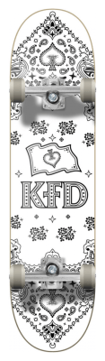 KFD Скейтборд Bandana Complete Skateboard 8" - White