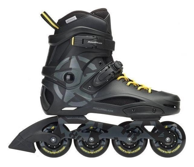 Роликові коньки для дорослих Rollerblade RB 80 36.5 (6US) 230мм Black/yellow (07847700 800)