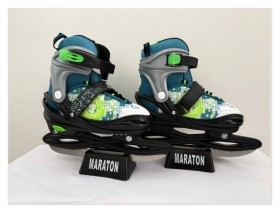 Ролики Maraton 2in1 Pro Atletico зелено-голубі (38-41)