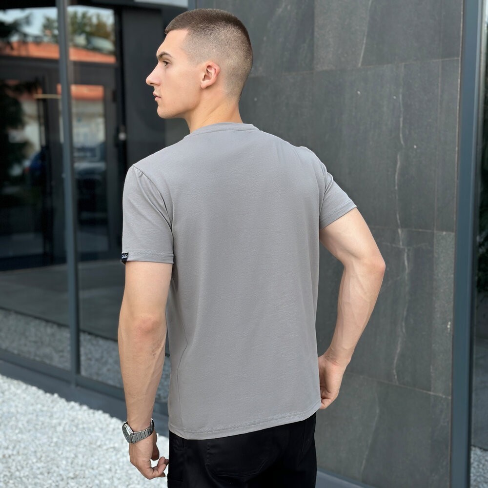 Чоловіча футболка сталева Pobedov Peremoga