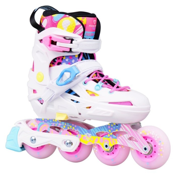 Дитячі розсувні ролики Flying Eagle ND Nadia біло-рожеві