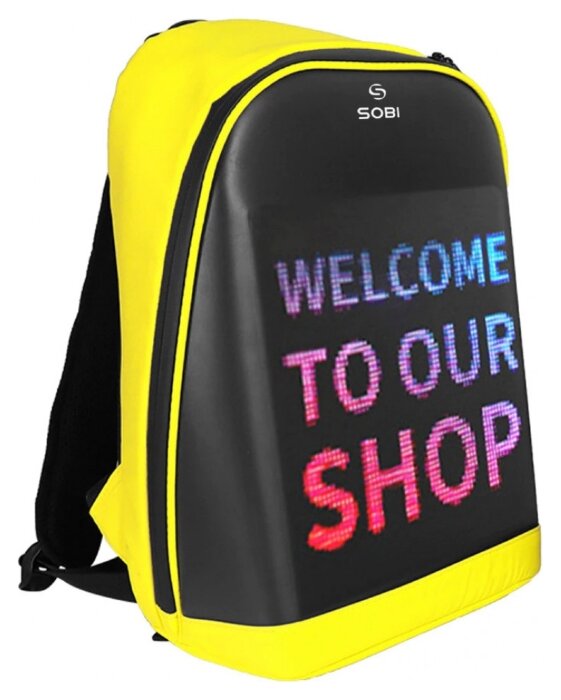 Рюкзак Sobi Pixel Plus SB9707 Yellow з LED екраном