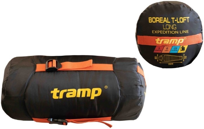 Спальний мішок Tramp Boreal Long кокон правий orange/grey 225/80-55 UTRS-061L