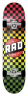 RAD Скейтборд Checkers Complete Skateboard 8&quot; - Rasta Fade
