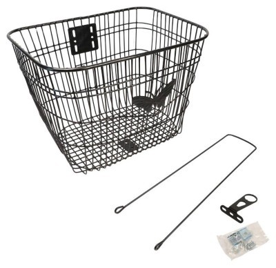 Кошик Сталь на рульову колонку 24-28" 360*270*250 мм зі стійкою 400L 25,4" CK-005B чорний