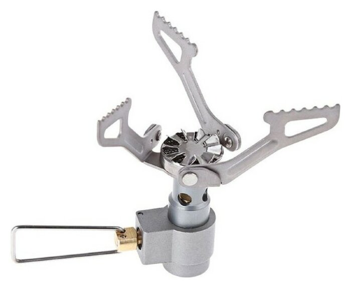 Набір Газовий пальник титановий BRS-3000T + Газовий балон різьбовий бутановий Quest, 450гр