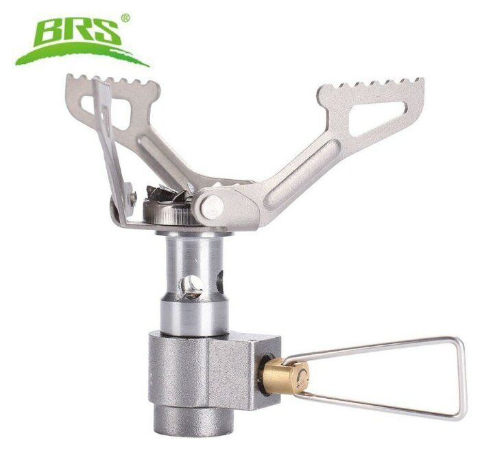 Набір Газовий пальник титановий BRS-3000T + Газовий балон різьбовий бутановий Quest, 450гр