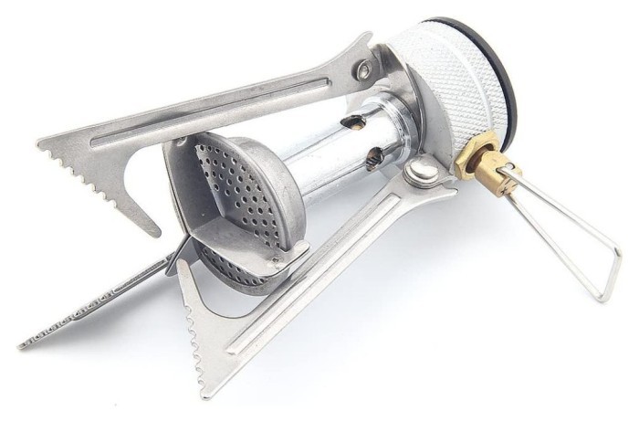 Набір Газовий пальник BRS-1 складний + Газовий балон різьбовий бутановий Quest, 450гр