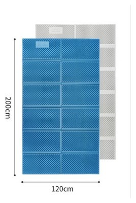 Килимок туристичний складаний двомісний IXPE Naturehike CNK2450WS044 з алюмінієвою плівкою, 200x120x1.8 см, синій