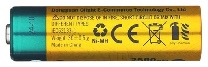 Набір акумуляторів Olight B Pro AA 2100 mAh. 8 шт